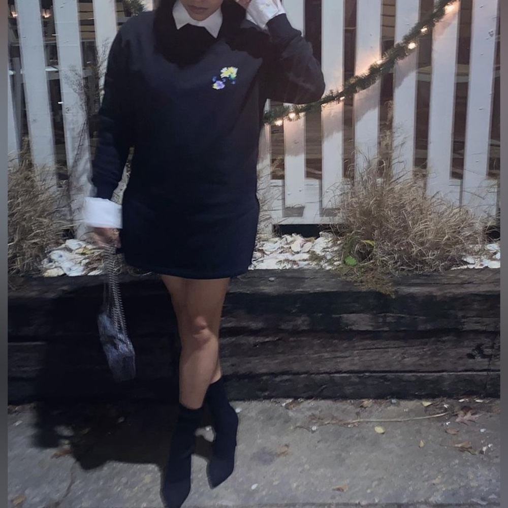 Off White Floral Arrow Sweater Dress